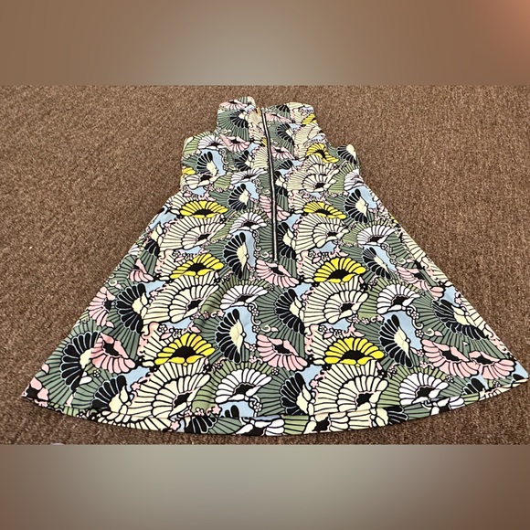 EUC women’s RACHEL Rachel Roy Sz 10 floral multicolor dress zip back sleeveless - Picture 3 of 4